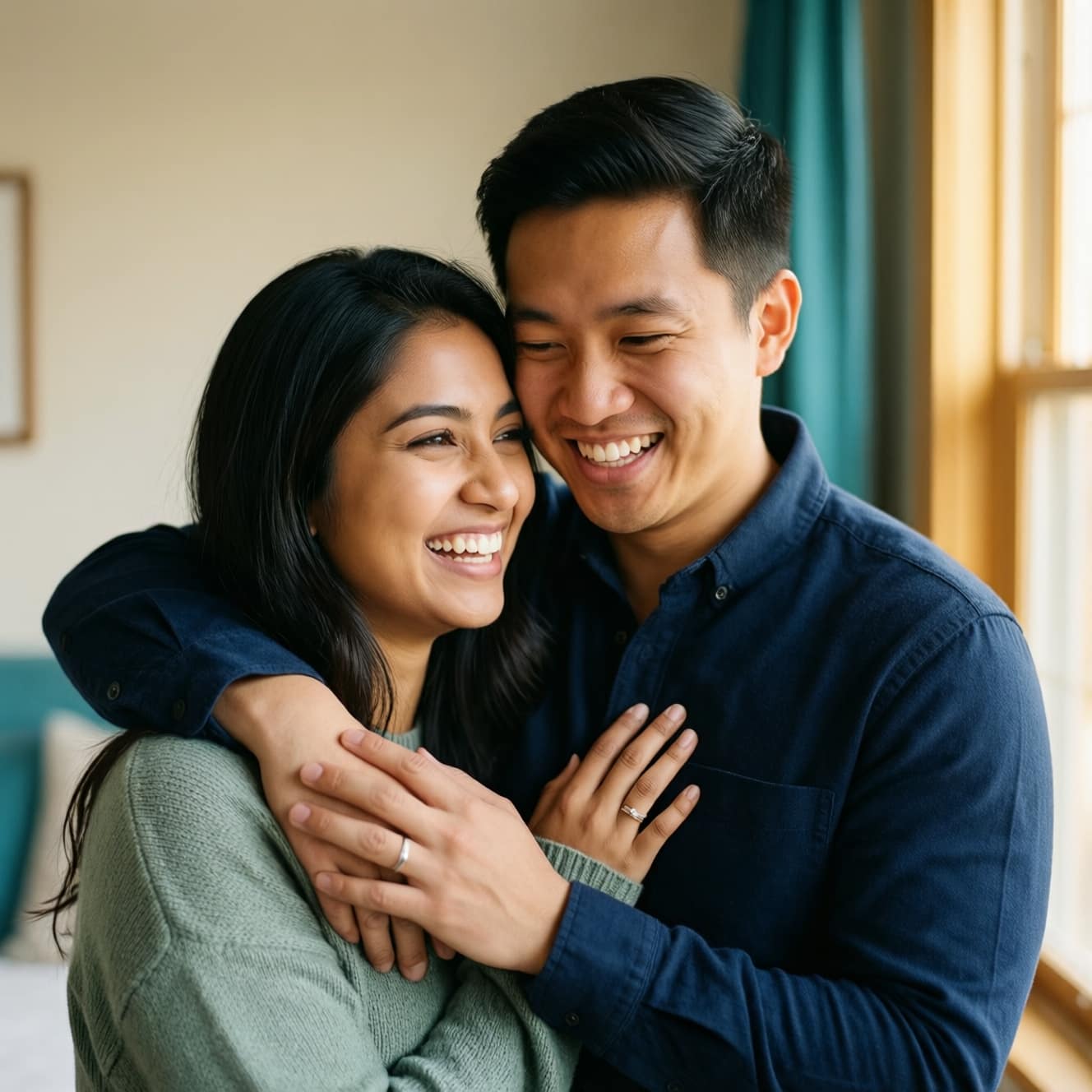 Portrait of Sam & Priya